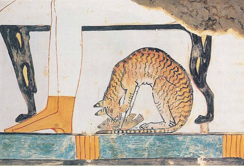 Kat onder eettafel, 1500 voor v.C