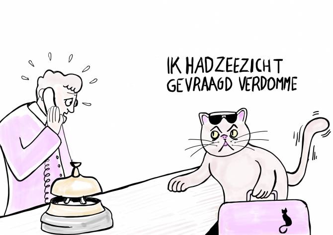 Jeanke gaat op kattenhotel