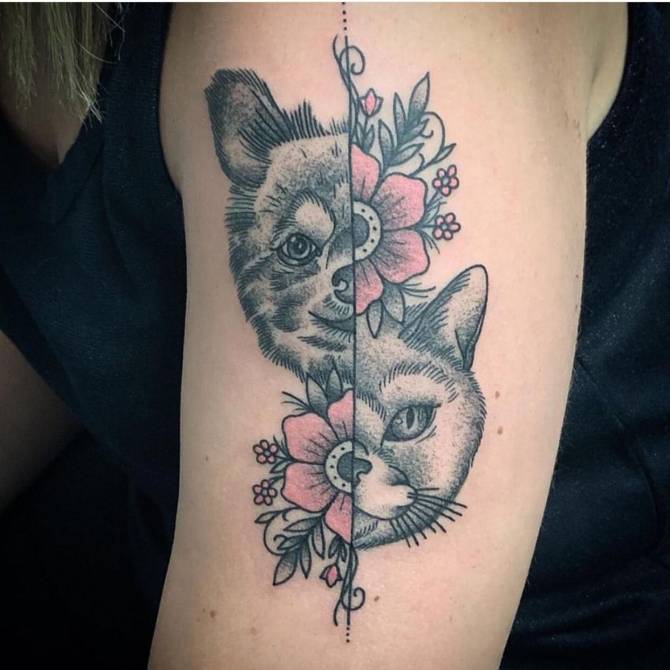 Een katten tattoo is voor eeuwig